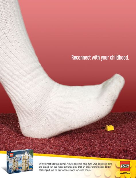 Lego ad - we've all been there Lego Advertising, Lego Ads, Ad Campaign Design, Unique Ads, Unique Advertising, Creative Campaign, Lego Poster, Advertising Inspiration, Lego Challenge