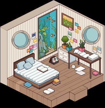 Room Drawing Ideas Bedroom, Pixel Room Art, Room Drawings Aesthetic, Room Illust, Isometric Art Room, Isometric Room Drawing, Pixel Art Room, Pixel Room, Isometric Rooms