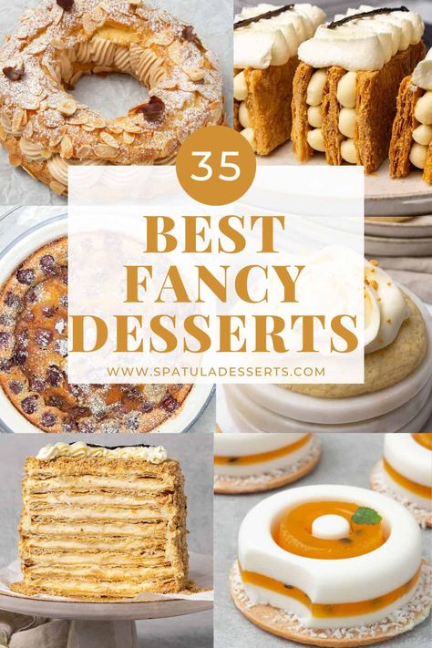 Best Fancy Desserts recipe collection. Desserts For Winter, February Desserts, Fancy Pastries, Easy Impressive Dessert, Fancy Desserts Recipes, Fine Dining Desserts, Dinner Party Desserts, Birthday Cake Decorating Ideas, Impressive Desserts