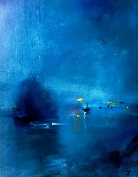 By Zachary Johnson Blue Painting, Hur Man Målar, Art Appreciation, Feeling Blue, True Blue, Blue Art, The Blues, Blue Tones, Blue And Yellow