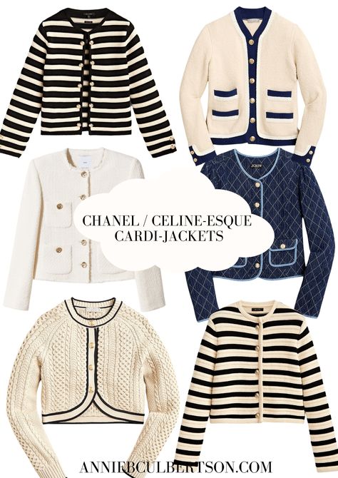 Easter Sunrise Service Outfit, Cardigan Jacket Women, Chanel Style Cardigan, Chanel Inspired Work Outfit, Cardigan Chic Outfit, Channel Aesthetic Outfits, Knitted Jacket Outfit, Chanel Look Style, Lady Jacket Outfit