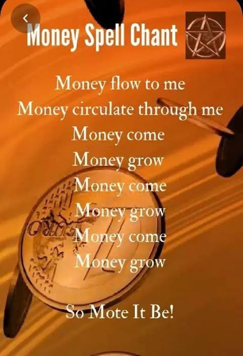 Money Spell Chant, Money Spells Magic, Powerful Money Spells, Money Prayer, Money Spells That Work, Spells Magic, Good Luck Spells, Spells For Beginners, Money Spell