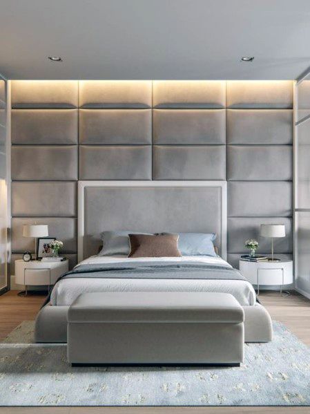 The Top 100 Modern Bedroom Ideas - Interior Home and Design - Next Luxury Bedrooms Luxury, Upholstered Wall Panels, Upholstered Walls, Luxury Bedrooms, Luxury Bedroom Master, Modern Bedroom Design, Luxury Bedroom, Master Bedrooms, New Home Designs