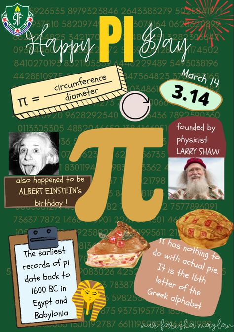 Alhamdulillah, this poster won the 1st place in Pi Day Poster Contest organized by our Maths Panel of Sekolah Tun Fatimah ! :) Pi Day Poster, Maths Day Poster, Art Competition Ideas, Maths Day, Board Decoration, Pi Day, Art Competitions, 1st Place, Programming