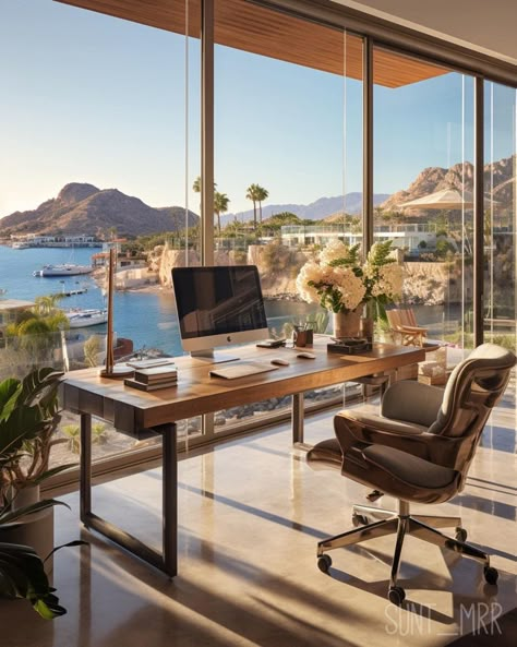 Dream Apartment, Home Office Design, Casas De Ensueño, Coastal Homes, Dream Home Design, Luxury House, Decoration Design, Ocean View, My Dream Home