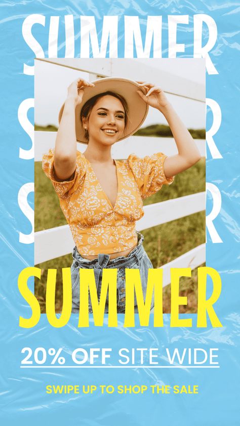 Summer Sale Animated Instagram Story Template, #template #design #templates #graphicdesign Sale Animation Ads, Summer Email Design, Summer Social Media Design, Sale Design Poster, Summer Social Media, Sale Instagram Story, Summer Sale Poster, Animated Story, Summer Sale Banner