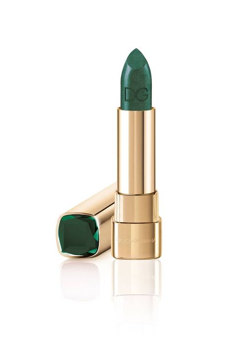 Dolce & Gabbana Lips in Emeraldo Dolce And Gabbana Makeup, Eden Green, Green Lipstick, Green Lips, Purple Lipstick, Lipstick Case, Cream Lipstick, Wear Green, Dolce E Gabbana