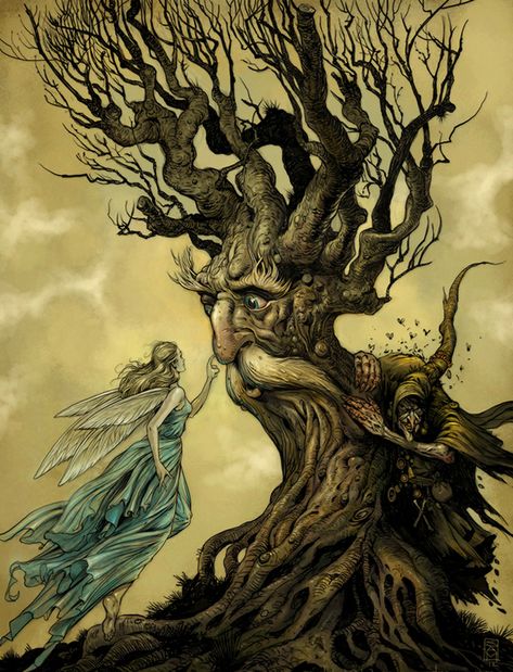 SENSORY LEVEL: Women in the Arts of Arthur Rackham Arthur Rackham Illustrations, Rackham Illustrations, Tree Spirit, Arthur Rackham, Fairytale Illustration, Old Trees, Fairytale Art, Norman Rockwell, Tree Tattoo