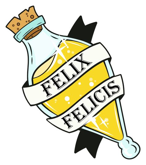 Harry Potter Felix Felicis Potion Sticker. It is very difficult to make the Liquid Luck magical potion, which brings luck to all who drink it in all matters for a while. Harry Potter Golden Egg, Harry Potter Felix Felicis, Fanart Harry Potter, Harry Potter Gryffindor Scarf, Elmo Christmas, Stickers Harry Potter, Liquid Luck, Imprimibles Harry Potter, Felix Felicis