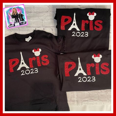 Disney Paris shirt, Paris Disney Family shirts 2024, Paris Mickey and Minnie mouse shirts, paris family vacation shirts by TheElegantElla on Etsy Paris Family, Disney Family Shirts, Disney Vacation Shirts, Paris Shirt, Disney Paris, Minnie Mouse Shirts, Minnie Bow, Family Vacation Shirts, Mickey And Minnie Mouse