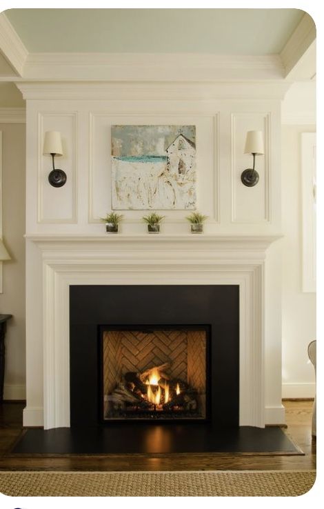 Gas Fireplace Insert Ideas Traditional, Molding Above Fireplace Mantel, Classic Gas Fireplace, Fireplace Mantel And Surround, Mantle Gas Fireplace, Fireplace Mantle Living Room, Custom Wood Fireplace Mantel, Fireplace Surrounds Wood, New Fireplace Surround