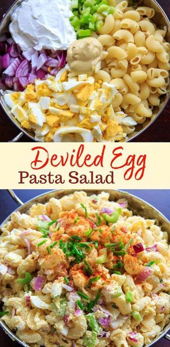 Deviled Egg Pasta Salad, Egg Pasta Salad, Macaroni Pasta Salad, Salad Macaroni, Types Of Pasta, Resep Pasta, Steak Sandwiches, Resep Salad, Egg Pasta