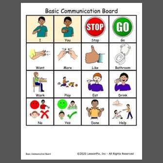 Basic Communication Board Free Communication Board Pictures, Diy Communication Board, Communication Board For Nonverbal, Communication Board Ideas, Pecs Communication, Communication Pictures, Communication Boards, Emotional Activities, Speech Therapy Tools