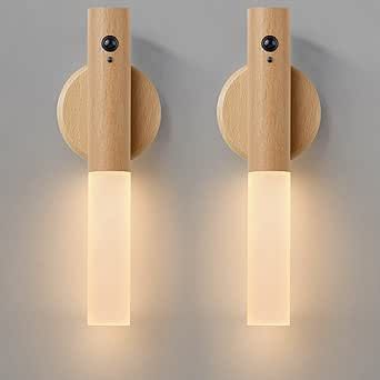 Montford Wall Sconces Set of Two Battery Operated, Motion Sensor Night Light Magnetic Wall Light Rechargeable Wall Sconce, Peel and Stick Sconce Lights for Bedside Stair Hallway Frosted Plexiglass, Motion Sensor Lights Indoor, Sensor Night Lights, Black Walnut Wood, Sconces Bedroom, Motion Sensor Lights, Magnetic Wall, Ceiling Fan In Kitchen, Wall Fans