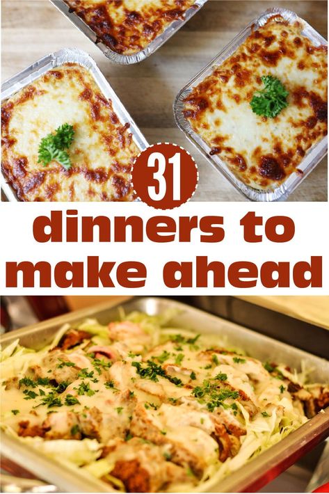 Overnight Meals Dinner, Make Ahead Meals For Large Groups, Easy Pre Prepped Dinners, Easy To Heat Up Meals, Busy Mom Dinner Ideas Make Ahead Meals, Easy Prep Dinners For The Week, Weeknight Dinner Prep Ahead, Freezer Meals For Large Groups, Make Ahead Weeknight Meals