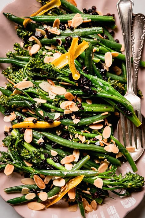 Sprout Salad Recipes, Xmas Salads, Spinach Butternut Squash, Broccoli And Green Beans, Recipes Green Beans, Brussel Sprout Salad Recipes, Green Beans With Almonds, Sweet Potato Gratin, Carrots Side Dish