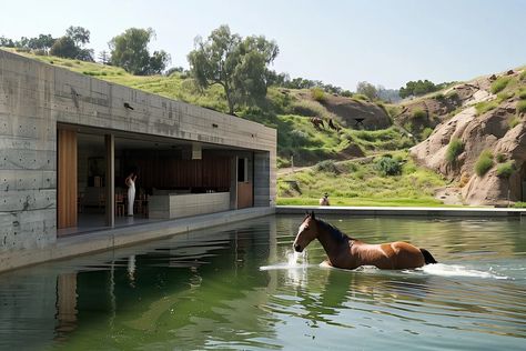 equestrian retreat #imagine #midjourneyarchitect #midjourney #artificialintelligence #artificialarchitecture #artificialsketchbook #designboom #architecture #design #generativedesign #horses #equestrian #ranch Equestrian Center Design, Luxury Equine Facility, Horse Ranch Architecture, Equine Estate, Equestrian Ranch, Equestrian Center Architecture, Horse Club, Horses Equestrian, Luxury Ranch