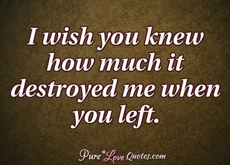 Wife Left Me Quotes, My Wife Left Me, Left Me For Someone Else Quotes, They Left Me Quotes, I Wish You Loved Me, You Destroyed Me Quotes, She Left Me Quotes, You Left Me Quotes Relationships, Why Did You Leave Me Quotes