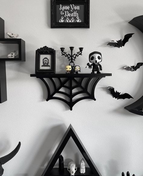 All Posts • Instagram Skull Room Decor Ideas, Killstar Bedroom, Gothic Bedroom Wall Shelves, Gothic Shelf, Gothic Bedroom Candle Holders, Gothic Bedroom Sculptures & Statues, Goth Houses, Gothic Decor Bedroom, Stroudsburg Pa