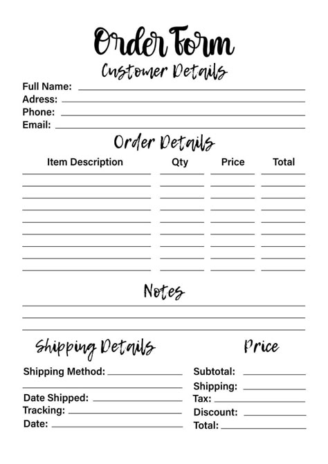 Order Forms For Small Business, Candle Order Form Template, Business Forms Templates Free Printable, Order Organization Business, Run Of Show Template, Small Business Order Forms, Small Business Printables, Small Business Essentials, Crafts For Beginners