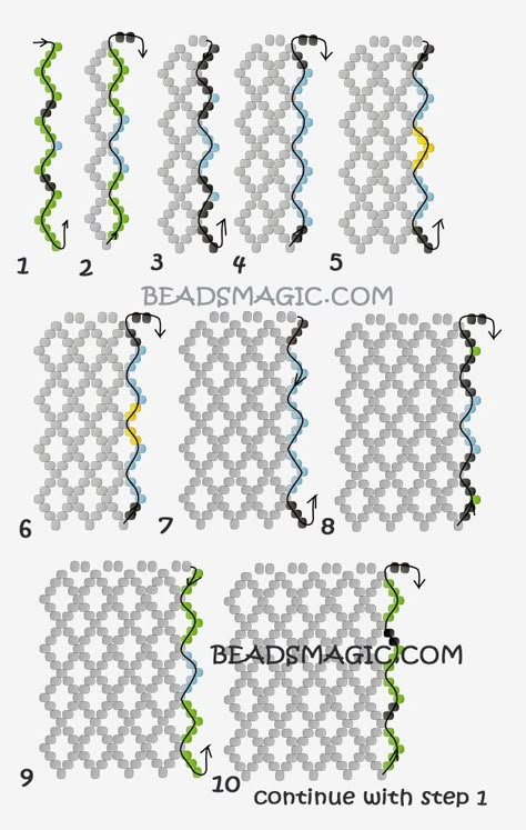 Types Of Beads, Beaded Necklace Patterns, Beading Netting, Motifs Perler, Beading Patterns Free, Necklace Tutorial, Beading Techniques, Bead Weaving Patterns, Beaded Jewelry Tutorials