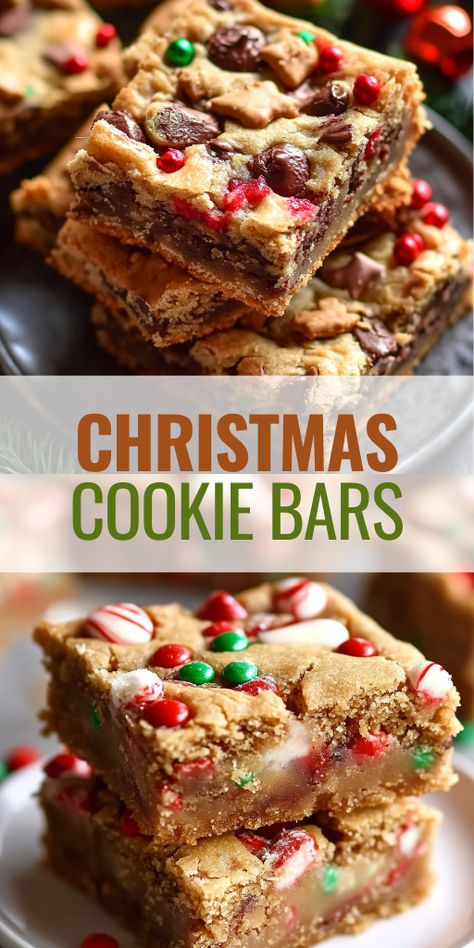 Get into the holiday spirit with these Christmas Cookie Bars! 🎄🍪 These sweet and festive bars are filled with holiday flavors that everyone will love. From the chewy center to the crunchy top, they’re a crowd favorite at any Christmas party or family gathering. Perfect for baking with kids or gifting to friends and neighbors. 🎁🎅

#ChristmasCookieBars #HolidayBaking #ChristmasRecipes #CookieBars #ChristmasDesserts #EasyBaking #FestiveTreats #HolidaySeason #ChristmasTreats #BakingIdeas Christmas Magic Cookie Bars, 9 Layer Cookie Bar Recipe, Christmas Blondie Bars, Layered Cookie Bars, Bar Cookies Recipes Best, Christmas Bars Recipes, Christmas Cookie Bars Recipes, Christmas Bars And Squares, Christmas Dessert Bars