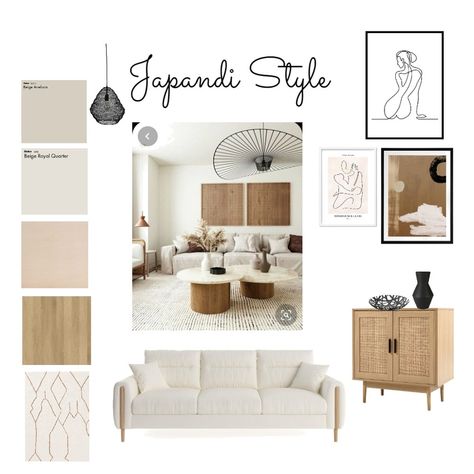 Interior Design Mood Board Color Palettes, Japandi Mood Board, Japandi Style Interior Design, Japandi Style Interior, Lux Interior, Mood Feelings, Cream Living Rooms, Pastel Interior, Mood Board Template