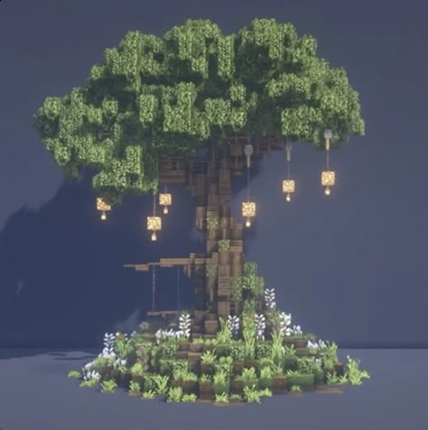 Oasis Minecraft, Minecraft Oasis, Tree Minecraft, Minecraft Tree, Minecraft Garden, Minecraft House Plans, Minecraft Farm, Minecraft Cottage, Mc Builds