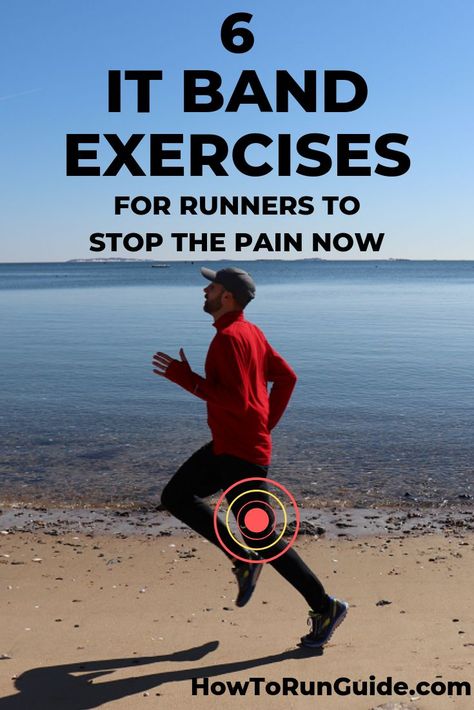 It Band Exercises, It Band Pain, Exercises For Runners, Iliotibial Band, Exercise Moves, Glute Muscles, It Band Stretches, Runner Problems, Strength Training For Runners