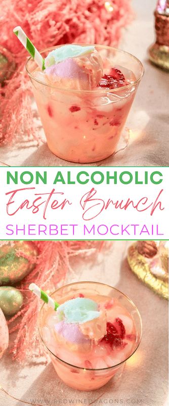 Mocktail Easy, Strawberry Mocktail, Easter Drink, Drink Recipes Nonalcoholic, Colorful Drinks, Brunch Drinks, Mocktail Recipe, Punch Recipes, Easter Dinner