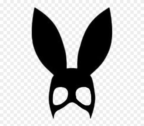 Bunny Mask Tattoo, Dangerous Woman Mask, Ariana Grande Bunny Ears, Ariana Grande Bunny, Bunny Woman, Black Bunny Ears, Cool Finger Tattoos, Ariana Gr, Barcode Tattoo