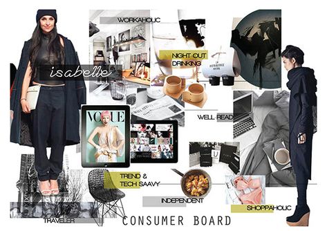 Consumer Profile - Moodboard on SCAD Portfolios Target Audience Moodboard, Fashion Marketing Portfolio, Consumer Board, Consumer Profile, Fashion Education, Marketing Portfolio, Fashion Portfolio Layout, Client Profile, Buyer Persona