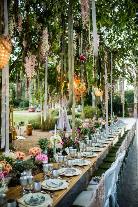 Midsummers night dream wedding Midsummer Nights Dream Party, Outdoor Dinner Party, Midsummer Nights Dream Wedding, Enchanted Forest Wedding, Outdoor Dinner, Dream Party, Fairy Wedding, Luxury Wedding Venues, Table Set Up