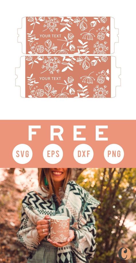 Mug Svg Free, Mug Wrap Svg, Artsy Projects, Cricut Templates, Mug Svg, Free Cricut, Sublimation Ideas, Floral Mug, Cricut Craft