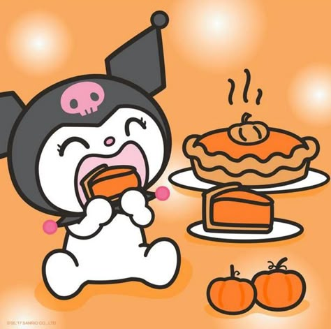 Happy Thanksgiving Kuromi Fall Sanrio, Thanksgiving Pfp, Sanrio Autumn, Halloween Sanrio, Hello Kitty Halloween Wallpaper, Sanrio Halloween, My Melody And Kuromi, Melody And Kuromi, Thanksgiving Wallpaper