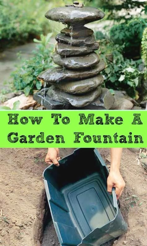 Garden Fountains Outdoor, Diy Water Feature, Garden Water Features, Fountain Ideas, Diy Water Fountain, Diy Garden Fountains, Fountains Backyard, Diy Fountain, Backyard Water Feature