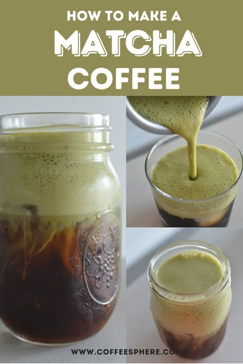 Topping a layer of matcha cold foam on cold brew coffee is my favorite tea and coffee combination: matcha coffee. Matcha Coffee Recipe, Matcha Cold Foam, Easy Coffee Drinks Recipes, Matcha Cocktail, Matcha Tea Recipes, Matcha Drink Recipes, Starbucks Matcha, Cold Brew Recipe, Matcha Latte Recipe