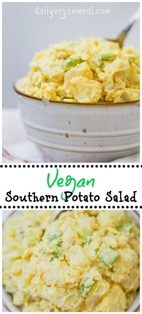 Salad Recipes Side Dishes, Side Dishes Vegetarian, Vegan Potato Salad, Potluck Food, Southern Potato Salad, A Couple Cooks, Vegan Potato Salads, Recipe Salad, Celery Green