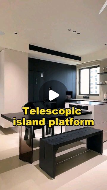 Kitchen Island With Hob, Kitchen Island Dining Table Combo, Slide Out Table, Island Table, Ad Home, Building Materials, Modern Kitchen Design, Latest Design, Modern Kitchen