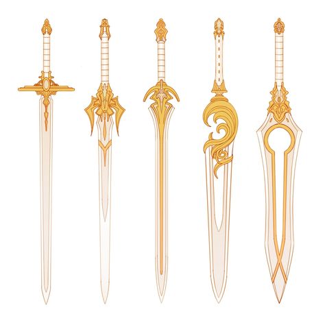 Types Of Swords, Fantasy Props, Cool Swords, Prop Design, 판타지 아트, 그림 그리기, Fantasy Character Design, Art Reference Poses, Character Design Inspiration