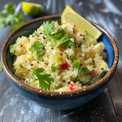 People in South India often eat upma for breakfast. It is made with semolina (also called rava or sooji), flavorful spices, and different kinds of veggies. It's quick and easy to make this tasty and filling dish, which makes it a popular choice for busy mornings or as a light meal. People usually eat upma with a side of salsa or pickle. You can make it your own by adding your favorite veggies and spices. Upma is sure to become a regular food item in your home because it tastes great and has a cozy texture. Upma Recipe Indian Breakfast, South Indian Village, Upma Breakfast, Rava Upma, South Indian Breakfast Recipes, Upma Recipe, South Indian Breakfast, Cozy Texture, Indian Village