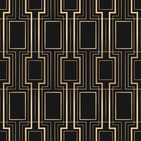 Art Deco Wall Design, Art Deco Pattern Geometric, Art Deco Pattern Design, Art Deco Vector, Gold Art Deco Pattern, Art Deco Geometric Patterns, Art Deco Design Graphics, Art Deco Lines, Vector Frame