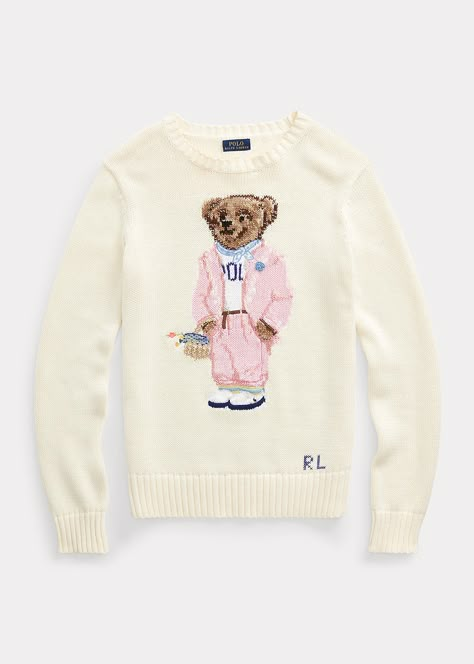 Mode Zara, Skandinavian Fashion, Ralph Lauren Pullover, Ralph Lauren Kids, Polo Bear, Ralph Lauren Sweater, Girls Sweaters, Ralph Lauren Polo, Knit Cotton