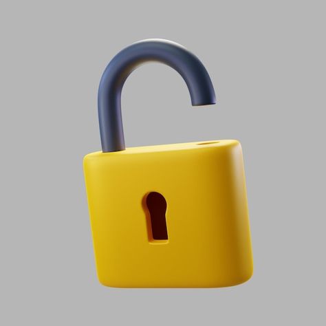 PSD 3d open lock with keyhole | Premium Psd #Freepik #psd #lock-key #lock-3d #lock #unlock Open Lock, Iphone Wallpaper Texture, 3d Things, Picture Editing Apps, Cool Lock, Paper Background Design, Lock Icon, Motion Design Animation, 3d Icons