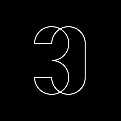 Numbers Typography, Mises En Page Design Graphique, 타이포그래피 포스터 디자인, Logo Luxury, Number Three, Logo Number, Anniversary Logo, Typographic Logo, Number Design