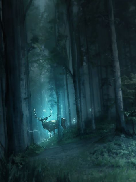 ArtStation - My Feed Fantasy Forest, Fantasy Setting, Fantasy Places, A Deer, Arte Fantasy, Environment Concept Art, Fantasy Inspiration, Miyazaki, Fantasy Artwork