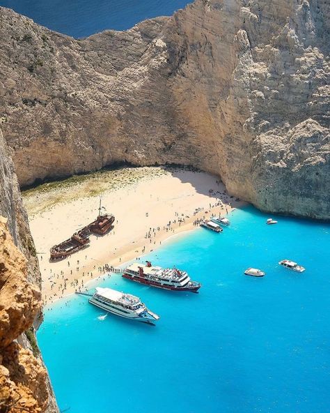 Exterior & More’s Instagram photo: “The stunning Navagio beach in Zakinthos, Greece 🇬🇷 with that legendary shipwreck. Photo by: @mygreatescapes” Navagio Beach, Ship Wreck, Zakynthos Greece, Europe Vacation, Destination Voyage, Top Travel Destinations, Shipwreck, Travel Decor, Africa Travel