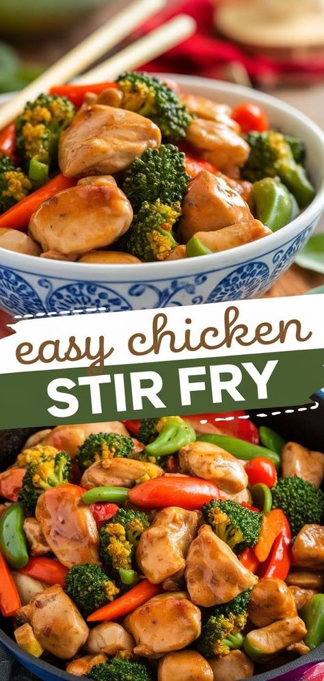 Get all the flavors of a holiday meal with this Chicken and Stuffing Casserole. Tender chicken, savory stuffing, and creamy goodness baked in one dish. Cubed Chicken, Easy Chicken Stir Fry, Chicken And Stuffing, Stir Fry Ingredients, Stuffing Casserole, Chicken And Broccoli, Savory Sauce, Chicken Stir Fry, Holiday Meal