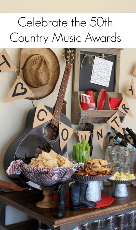 Celebrate CMA Awards World Market Style Nashville Birthday Party Ideas, 90s Country Theme Party, 90s Country Music Theme Party, 90s Country Birthday Party, Country Music Theme Party, 90s Country Party Theme, Country Music Themed Birthday Party, Country Style Party Ideas, Country Music Birthday Party