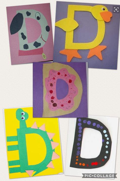 D Letter Crafts For Preschool, Letter D Crafts For Kindergarten, Letter D Art Preschool, D For Dinosaur Craft, Preschool Letter D Crafts, Letter D Crafts For Preschool, Letter D Activities For Toddlers, Letter D Preschool Activities, D Is For Craft